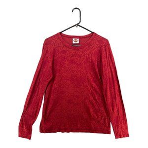 Harley Davidson Ladies Long Sleeve Semi-Sheer Top Size S